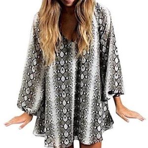 Show Me Your Mumu Snake print Mini Dress  F2 G28